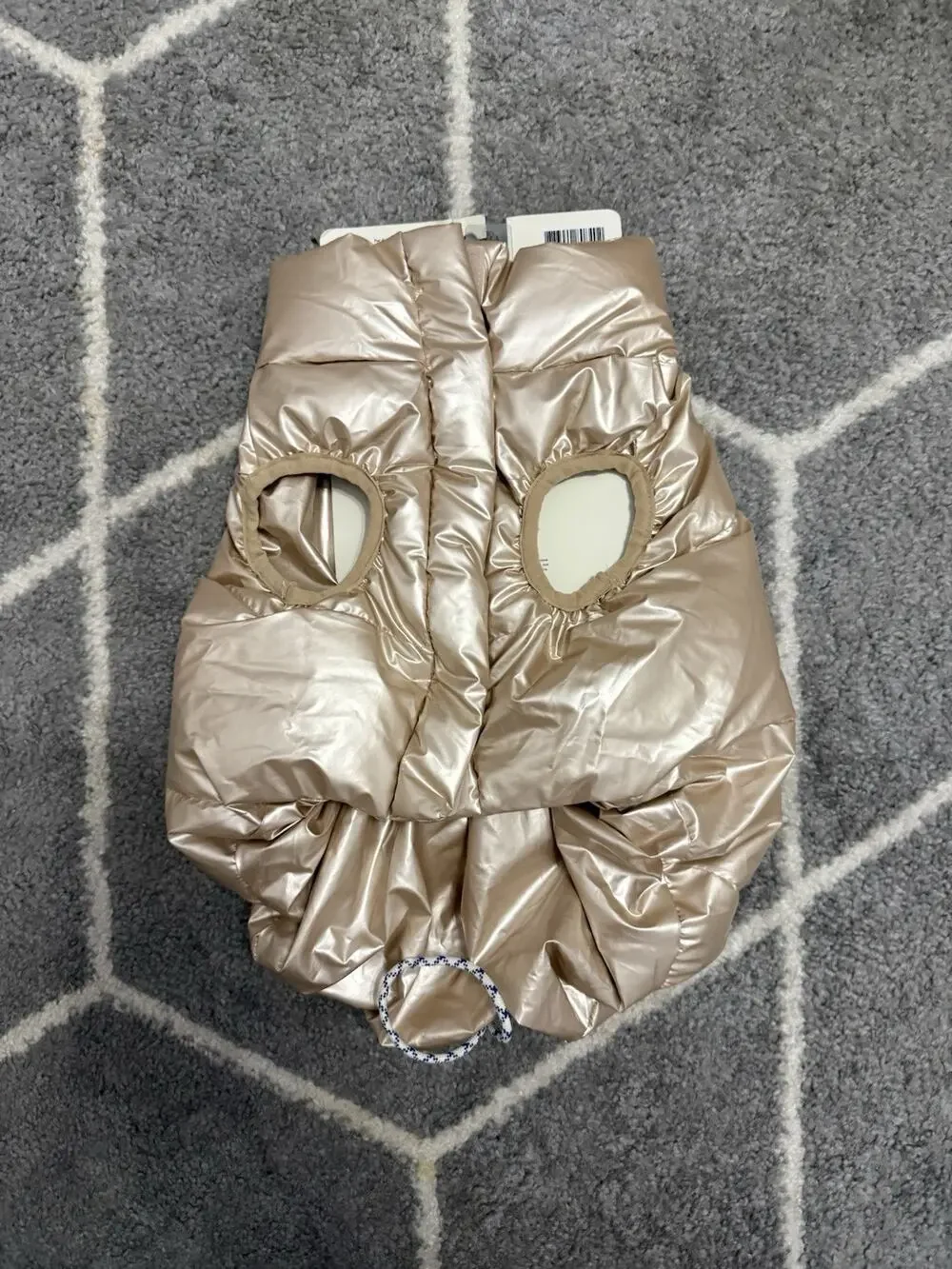 Quilted Puffer Bubble Chic Winter Dog Jacket Coat Warm MEDIUM Shiny Pink Gold
